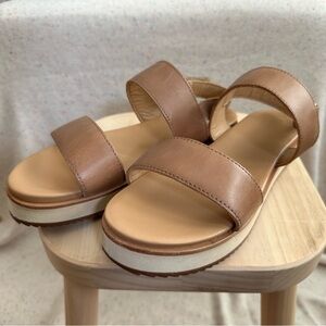 Nisolo Go-To Flatform Sandal Almond